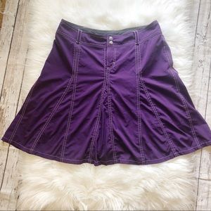 Athleta Whatever Purple Pleated A-Line Skort Sz 10